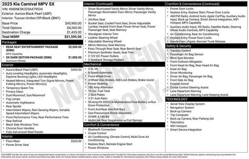 2025 Kia Carnival SX