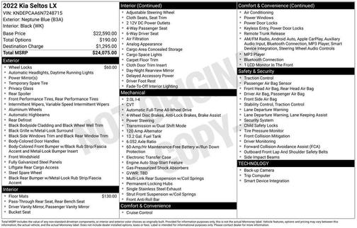 2022 Kia Seltos LX