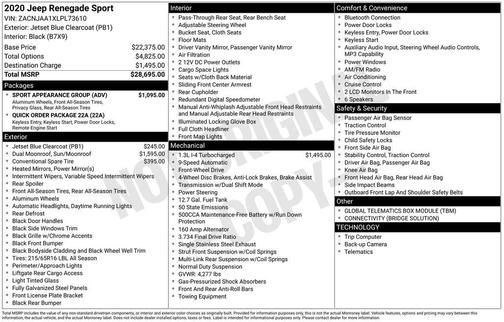 2020 Jeep Renegade Sport