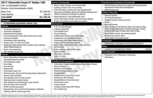 2017 Chevrolet Cruze LT