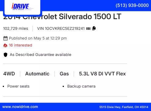 2014 Chevrolet Silverado 1500 1LT