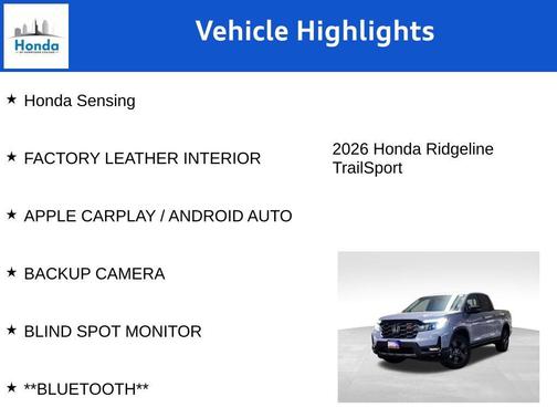 2026 Honda Ridgeline Sport