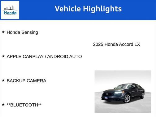 2025 Honda Accord LX 1.5T