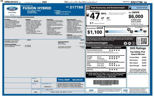2014 Ford Fusion Hybrid S