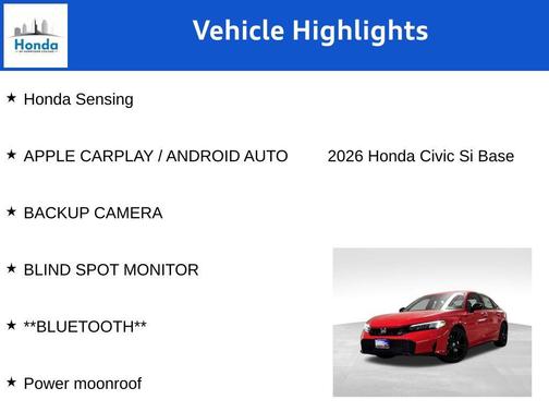 2026 Honda Civic Si Base