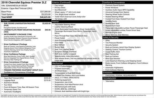 2018 Chevrolet Equinox Premier w/2LZ