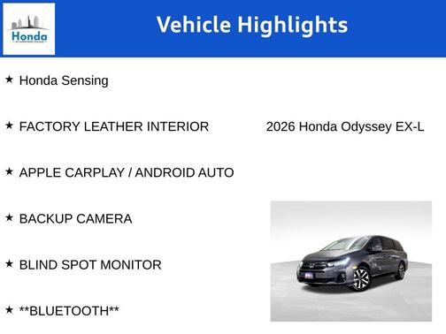 2026 Honda Odyssey EX-L
