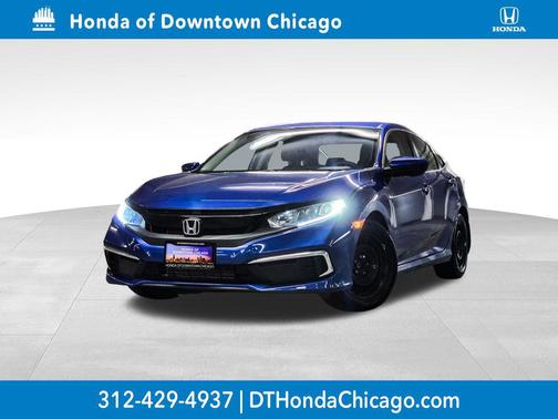 Aegean Blue Metallic 2020 Honda Civic LX