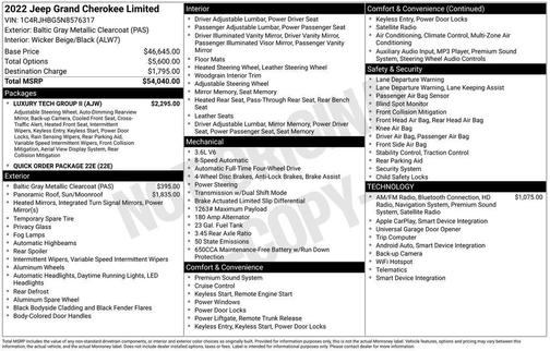 2022 Jeep Grand Cherokee Limited