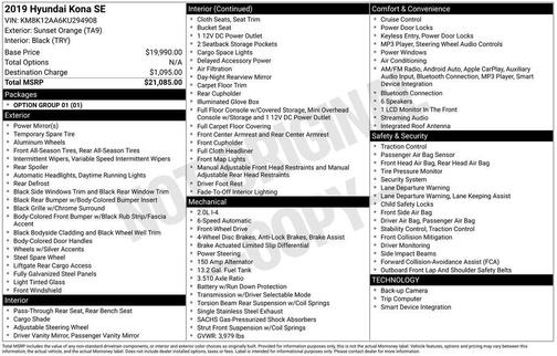 2019 Hyundai KONA SE