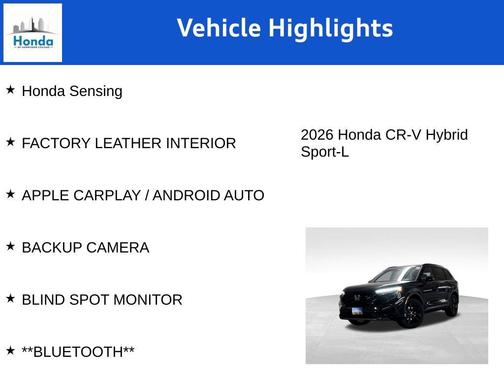 2026 Honda CR-V Hybrid Sport-L AWD