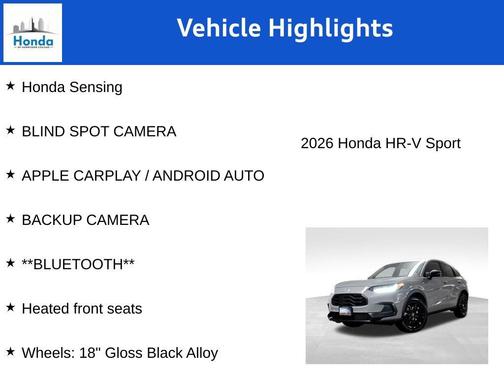 2026 Honda HR-V AWD Sport