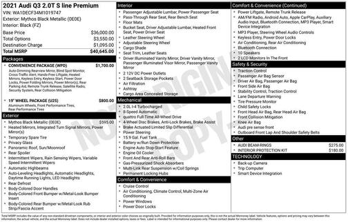 2021 Audi Q3 45 S line Premium