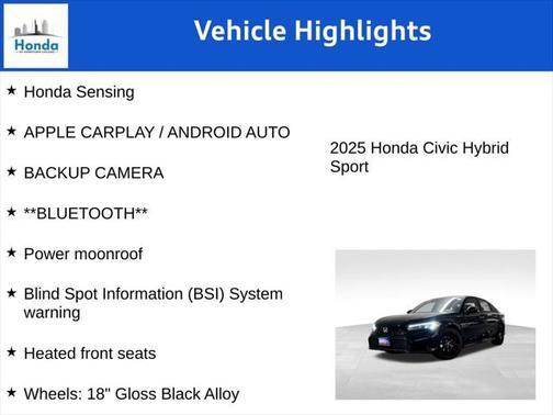 2025 Honda Civic Hybrid Sport