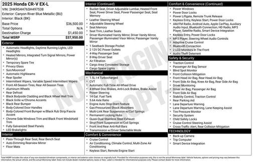 2025 Honda CR-V EX-L AWD