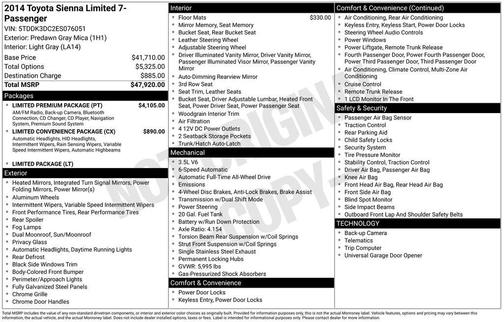 2014 Toyota Sienna Limited