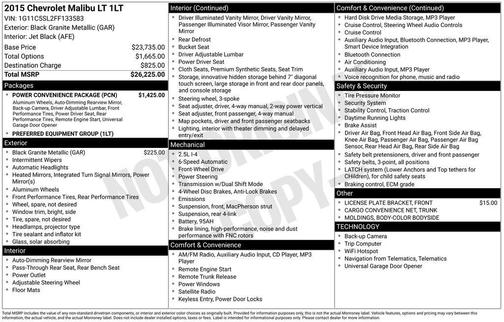 2015 Chevrolet Malibu 1LT