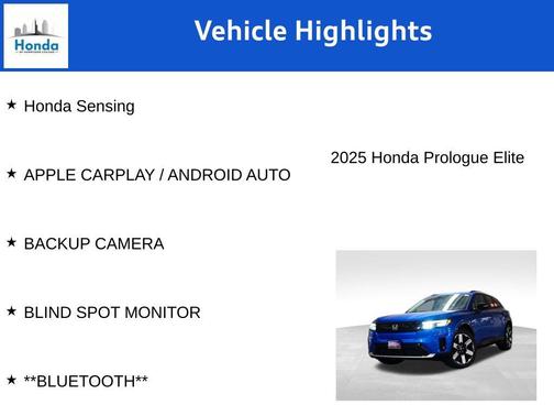 2025 Honda Prologue Elite