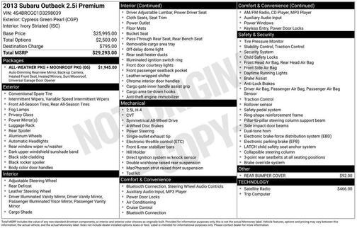 2013 Subaru Outback 2.5i Premium