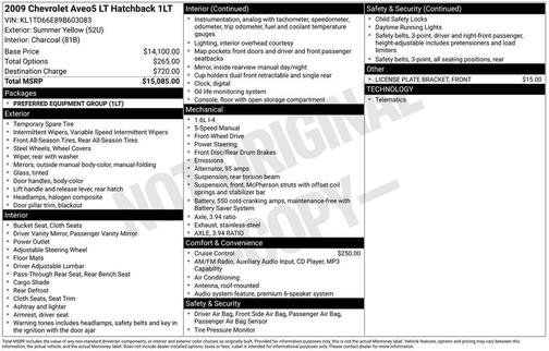 2009 Chevrolet Aveo 5 LT