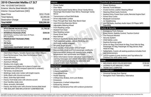 2010 Chevrolet Malibu LT