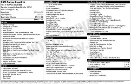 2020 Subaru Crosstrek Base
