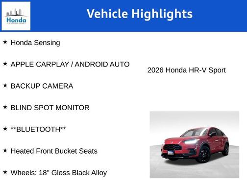 2026 Honda HR-V AWD Sport