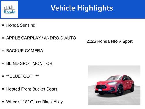 2026 Honda HR-V AWD Sport