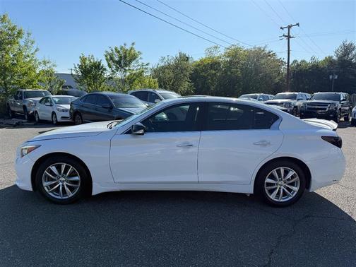 Moonlight White 2015 INFINITI Q50 Premium