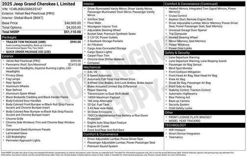 2025 Jeep Grand Cherokee L Limited