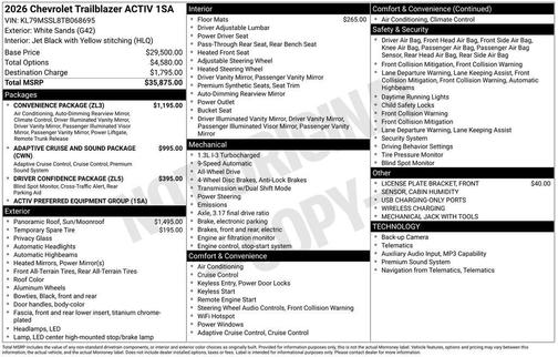 2026 Chevrolet Trailblazer ACTIV