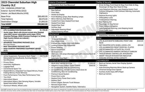2023 Chevrolet Suburban 4WD High Country