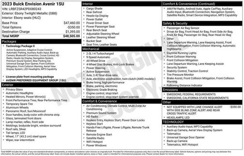 2023 Buick Envision Avenir AWD