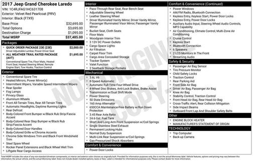 2017 Jeep Grand Cherokee Laredo