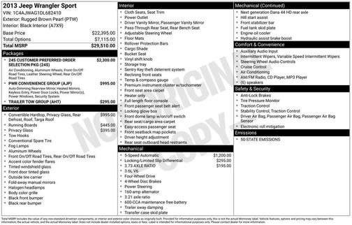 2013 Jeep Wrangler Sport