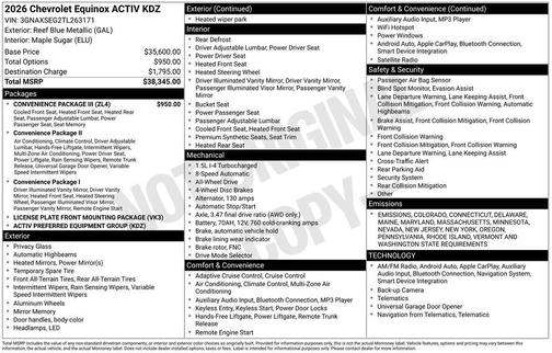 2026 Chevrolet Equinox AWD ACTIV