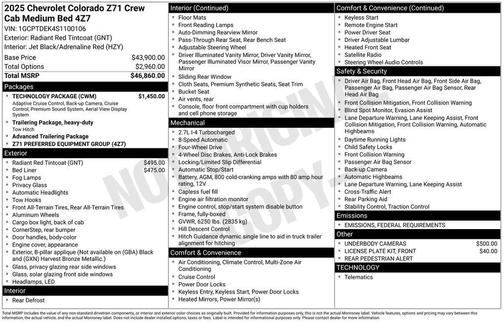 2025 Chevrolet Colorado Z71