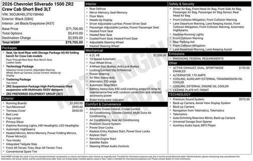2026 Chevrolet Silverado 1500 ZR2