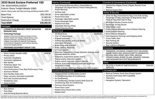 2025 Buick Enclave Preferred FWD