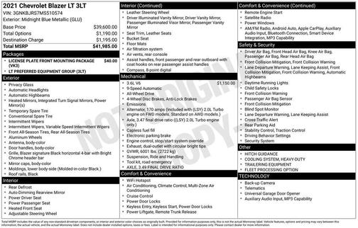 2021 Chevrolet Blazer 3LT