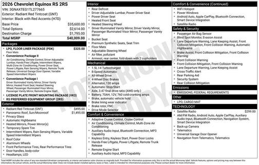 2026 Chevrolet Equinox AWD RS