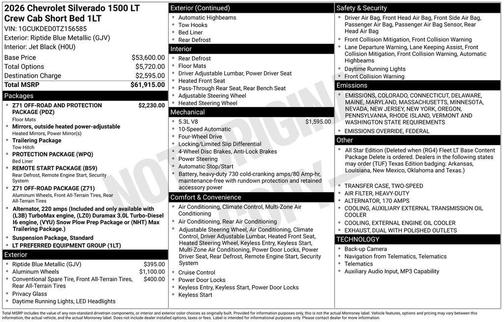 2026 Chevrolet Silverado 1500 LT