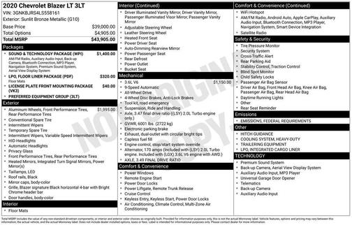 2020 Chevrolet Blazer 3LT