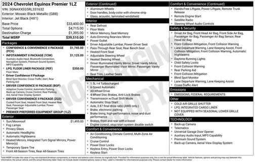 2024 Chevrolet Equinox Premier w/1LZ