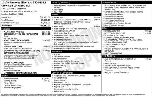 2025 Chevrolet Silverado 3500 LT