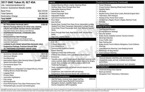 2017 GMC Yukon XL SLT