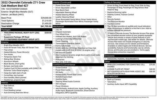 2022 Chevrolet Colorado Z71