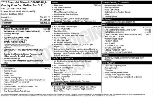 2023 Chevrolet Silverado 3500 High Country