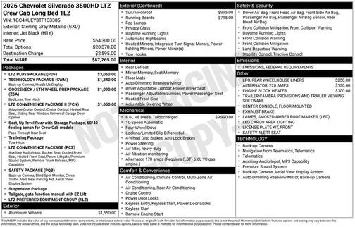 2026 Chevrolet Silverado 3500 LTZ