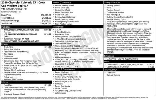 2019 Chevrolet Colorado Z71